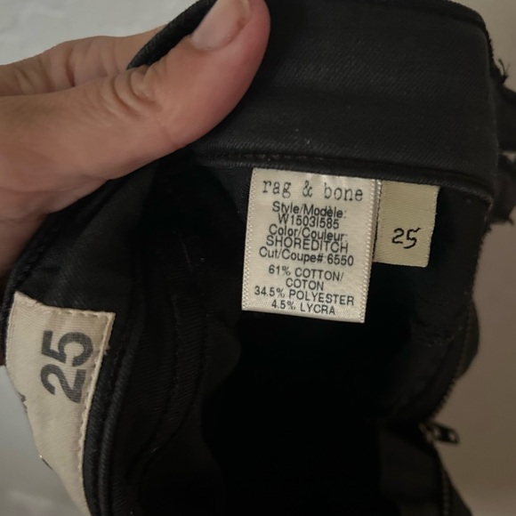 rag & bone/Jean Leggings in Shoreditch Black Coated Skinny Jeans size 24 - Picture 8 of 8